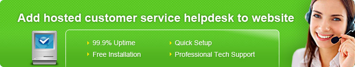 Add hosted customer service helpdesk to website